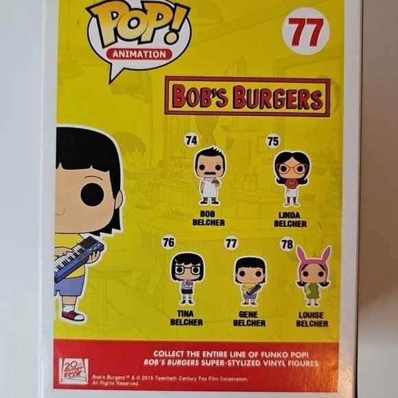 Funko POP! Bob's Burgers Gene Belcher #77 Vaulted Retired Vinyl Animation! - Picture 6 of 6